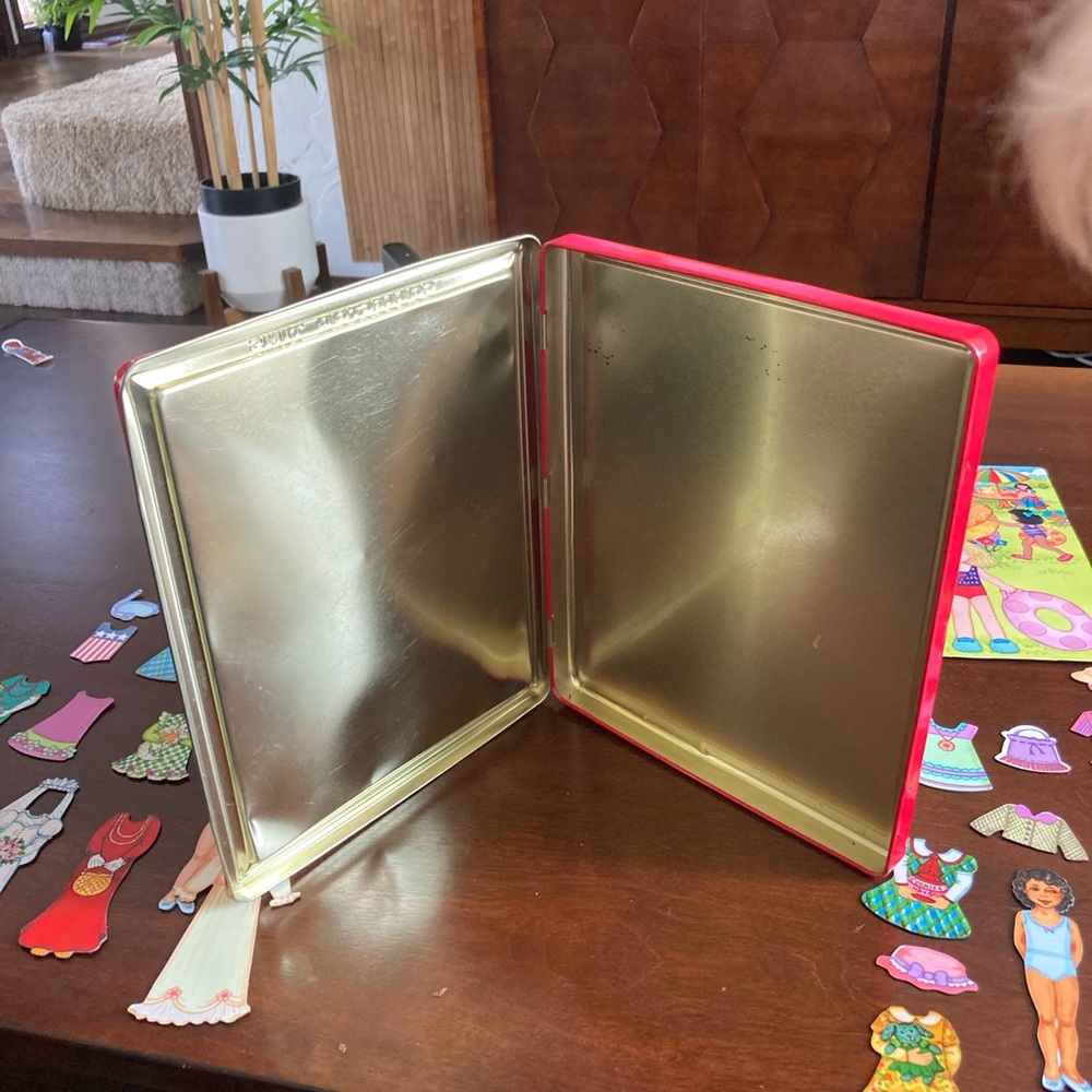 Like new vintage magnetic dress up doll set